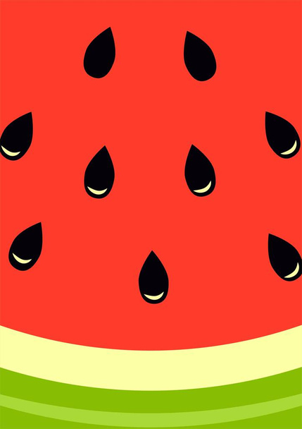 Nationaler Tag der Wassermelone. Vektorbanner mit Sommerfrüchten und Designelementen. - Vektor, Bild