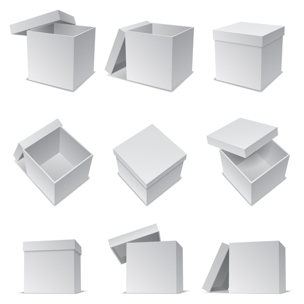 White boxes. - Вектор,изображение