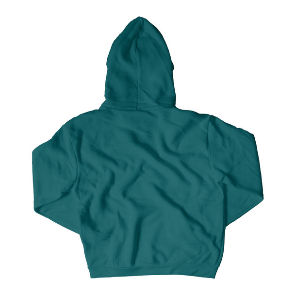 Give a boost to artwork by using this Back View Stylish Pullover Hoodie Mockup In Green Eden Color. - Photo, Image