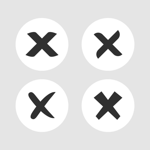 Un conjunto de opciones para botones de marca de verificación. Diseñado para sitios web, aplicaciones móviles y otros desarrolladores. - Vector, imagen