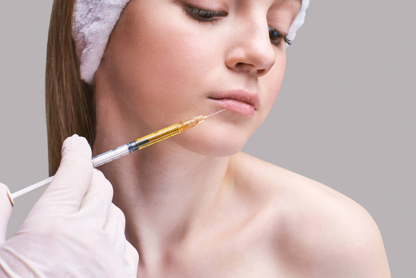 Facial treatment. Dermatology spa mask. Detox therapy. Rejuvenation skincare - Foto, Imagen