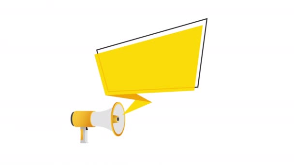 Megaphone Hand, business concept with text We want you. stock illustration. - Footage, Video