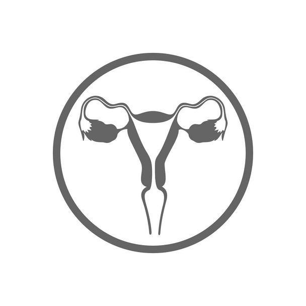 Ανθρώπινος φορέας συμβόλων εικονιδίων Uterus - Διάνυσμα, εικόνα