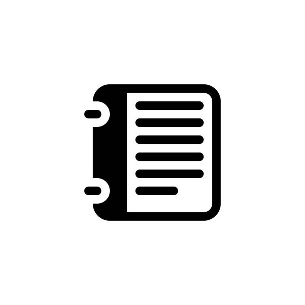 Icono de libreta de direcciones sobre fondo blanco - Vector, Imagen