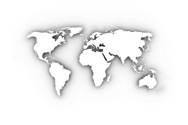 World map in white - Photo, Image