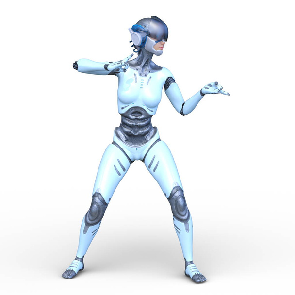 3D rendering of cyber woman - Foto, imagen
