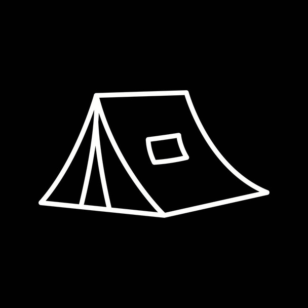 Icona vettoriale linea tenda unica - Vettoriali, immagini