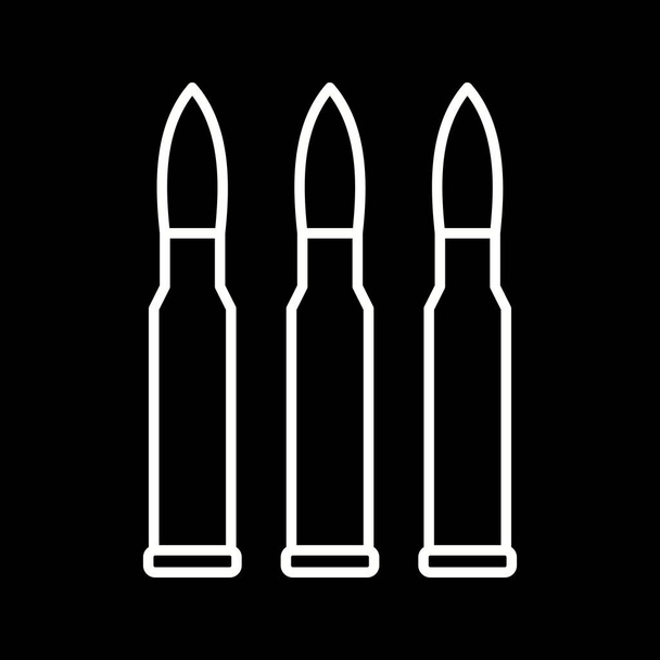 Einzigartiges Bullets Vector Line Icon - Vektor, Bild
