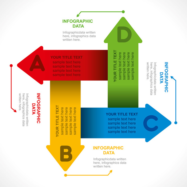 Business arrow infographics - Διάνυσμα, εικόνα