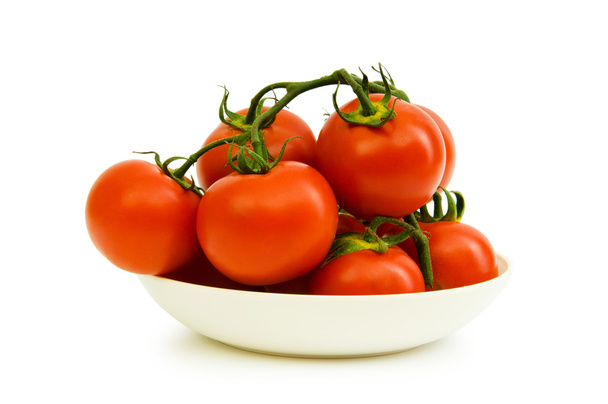Красные помидоры изолированы на белом фоне
 - Фото, изображение