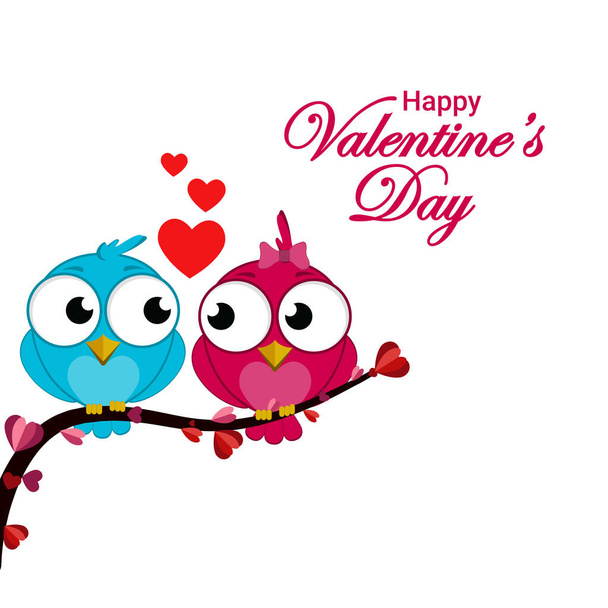 Happy valentines day vector background template. Valentine greeting text with heart elements in background. Vector Illustration. - Vector, Image