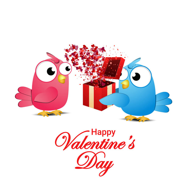 Happy valentines day vector background template. Valentine greeting text with heart elements in background. Vector Illustration. - ベクター画像