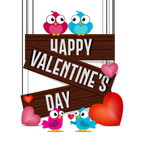 Happy valentines day vector background template. Valentine greeting text with heart elements in background. Vector Illustration. - Διάνυσμα, εικόνα