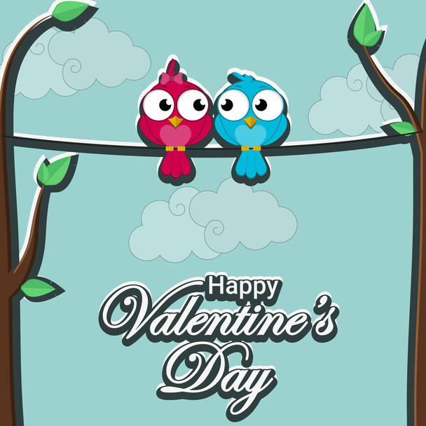 Happy valentines day vector background template. Valentine greeting text with heart elements in background. Vector Illustration. - Vektor, obrázek