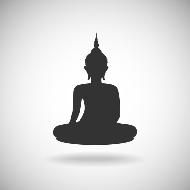 Sílhueta de imagem de Buda
 - Vetor, Imagem