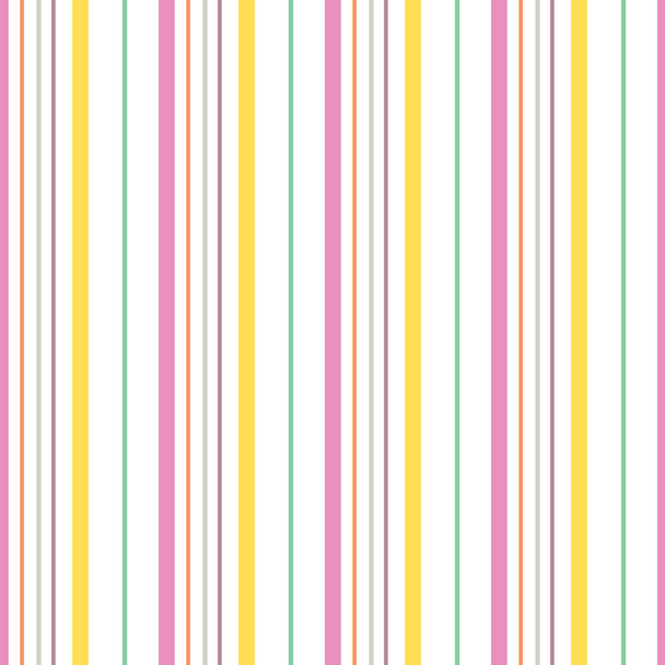 Pasen naadloos patroon met horizontale pastelkleuren strepen. Handgetekende vectorillustratie. - Vector, afbeelding
