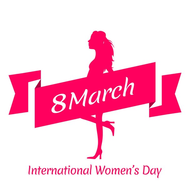 8. März, Happy Womens Day, elegantes Banner. Einladungen zum Internationalen Frauentag, Happy Mother 's Day. Eps10-Vektorillustration. - Vektor, Bild