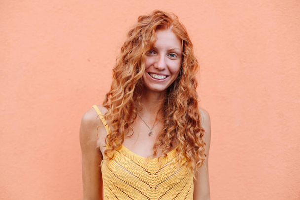 Candid portrait of authentic red hair woman.  - Foto, Imagem