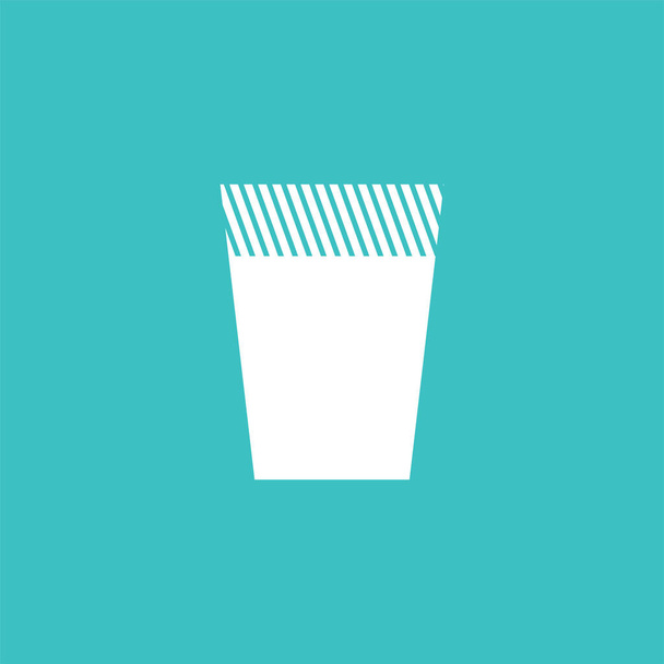 Glass of milk icon for milk packaging - Вектор, зображення