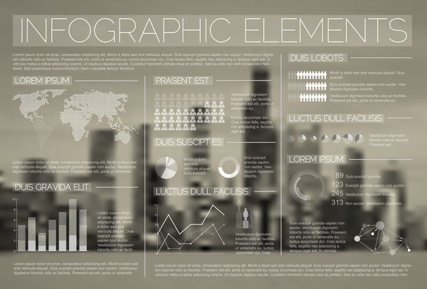 Transparent Vector set of Infographic elements - Wektor, obraz