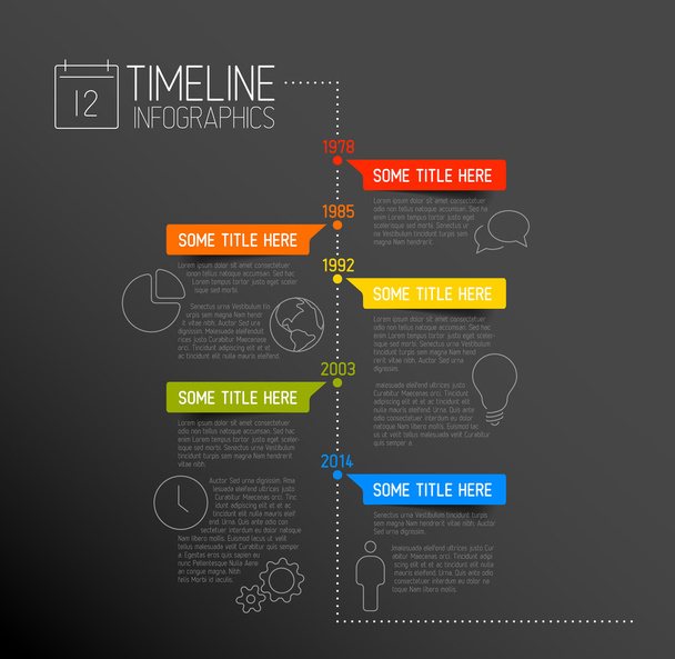 Infographic timeline report template - Vector, Image
