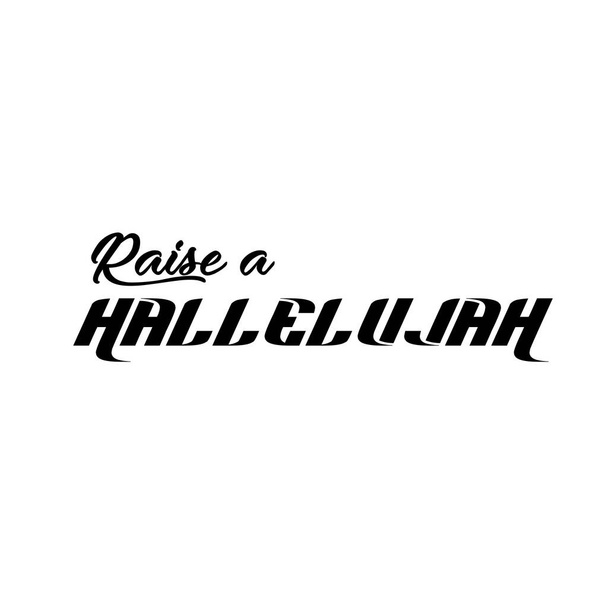 Hallelujah text Design, Typography for print or use as poster, card, Tattoo or T Shirt  - Vector, Image