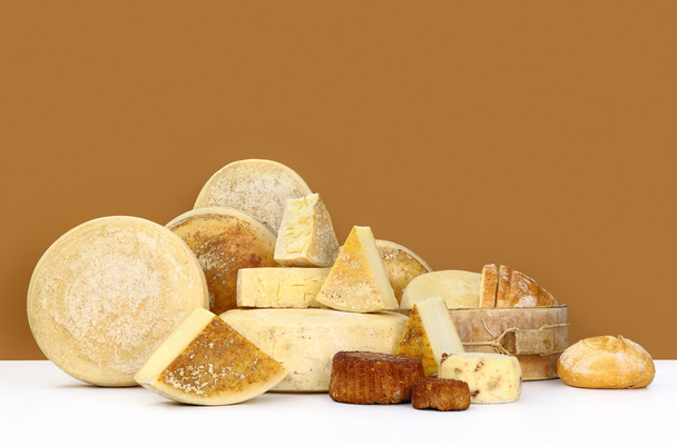 varios tipos de queso con pan
  - Foto, imagen
