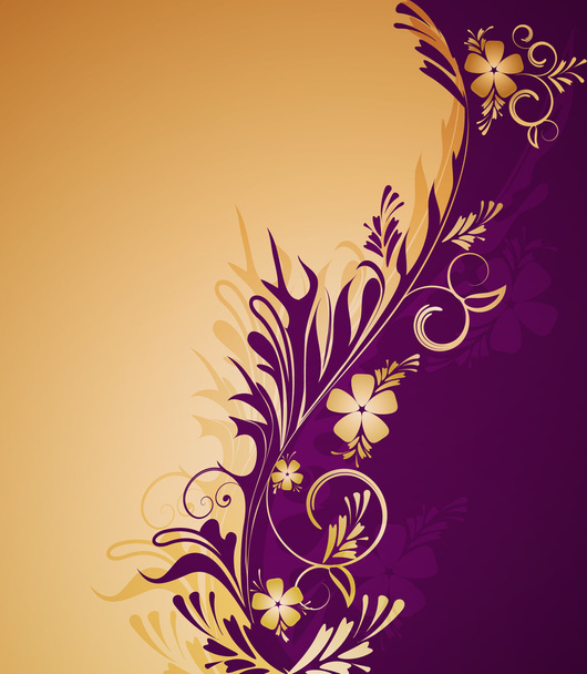 Decorative floral background - Wektor, obraz