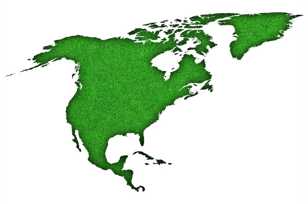 Χάρτης της Βόρειας Αμερικής στην πράσινη τσόχα - Φωτογραφία, εικόνα