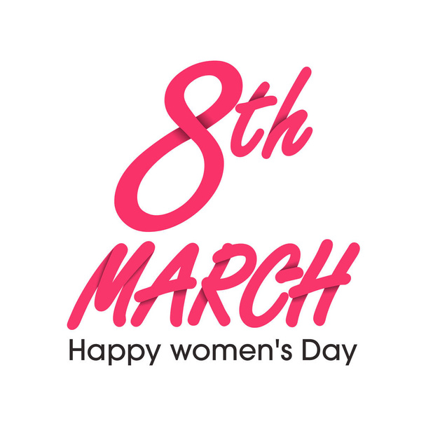 Happy Women 's Day Design Elements. Ikone des Internationalen Frauentages. Minimalistisches Design für das Konzept des Internationalen Frauentages.. - Vektor, Bild