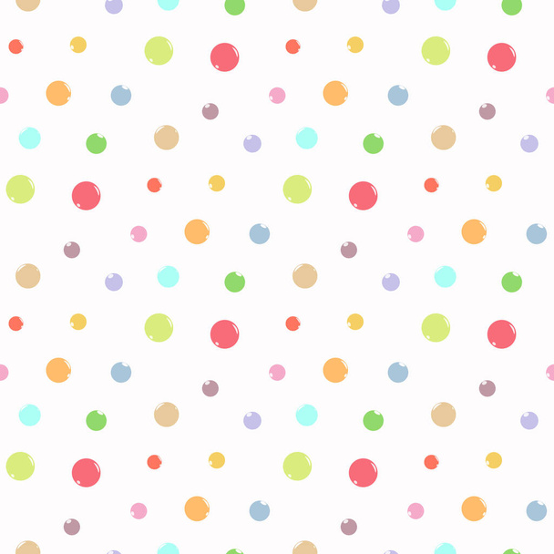 Colorful bright dots pattern and background design. Seamless vector illustration. - Vektör, Görsel