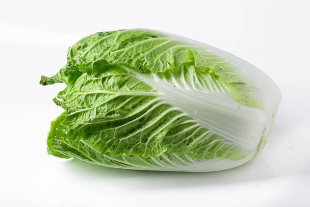 Fresh chinese cabbage isolated on a white background. - Photo, Image