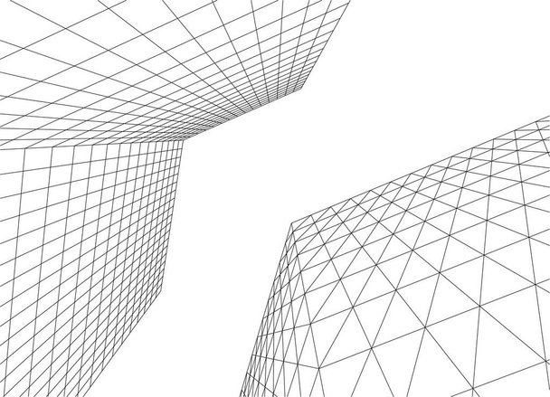 абстрактний архітектурний дизайн шпалер, цифровий концепт фон
 - Вектор, зображення