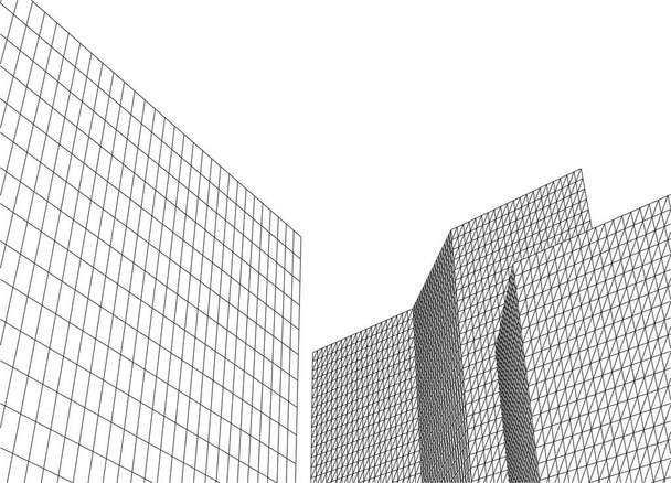 абстрактный архитектурный дизайн обоев, цифровой концепт фон - Вектор,изображение
