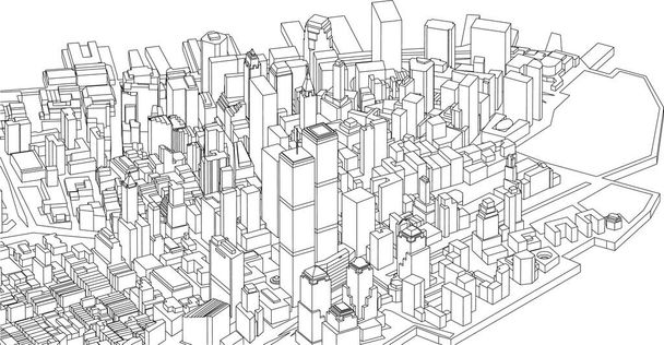 абстрактний архітектурний дизайн шпалер, цифровий концепт фон
 - Вектор, зображення