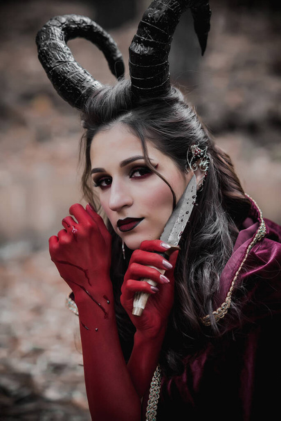 Dark fairy in the forest - Photo, Image