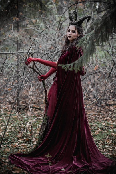 Dark fairy in the forest - Zdjęcie, obraz