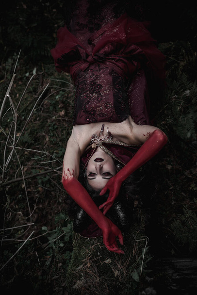 Dark fairy in the forest - Valokuva, kuva