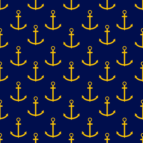 Seamless pattern with anchors. Vector illustration - Vetor, Imagem
