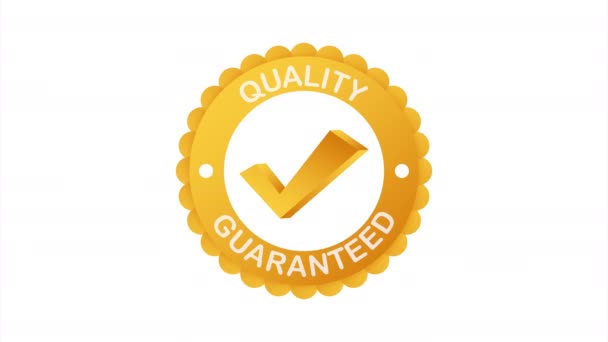 Garantált minőség. Ellenőrzés. Prémium minőségű szimbólum. készlet illusztráció. - Felvétel, videó