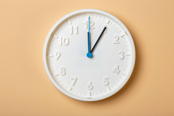 white wall clock with blue second hand - Photo, Image