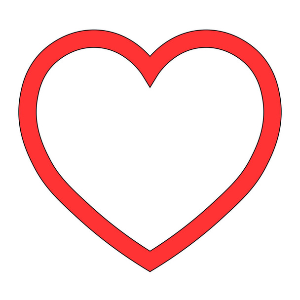 Einfache Illustration der Herz-Ikone zum Valentinstag - Vektor, Bild