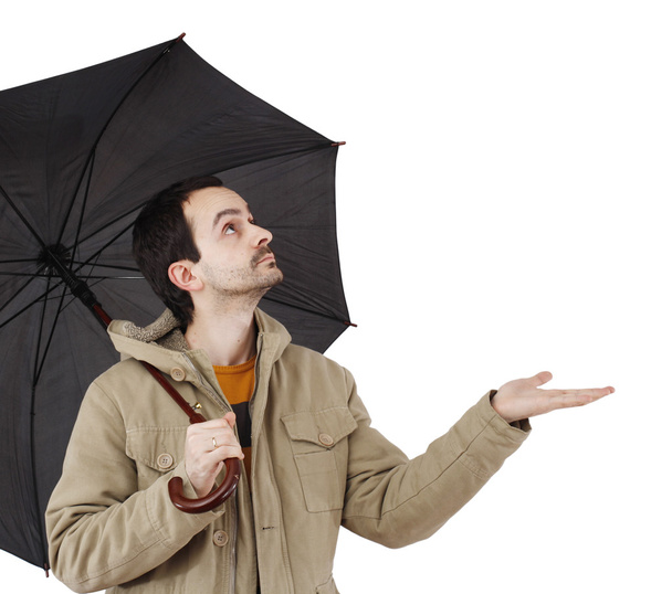Man with umbrella - Фото, изображение
