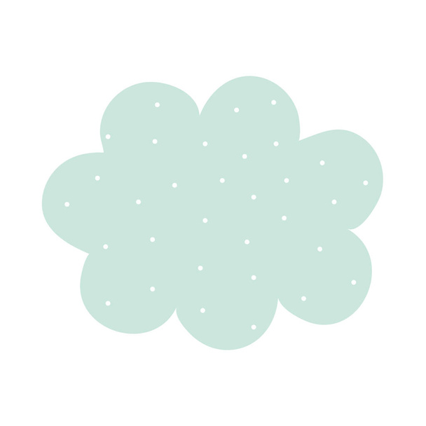 ícone bonito nuvem no fundo branco - Vetor, Imagem