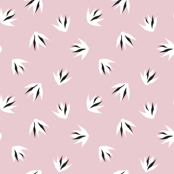 Pink Floral brush strokes seamless pattern background for fashion prints, graphics, backgrounds and crafts - Vector, Image