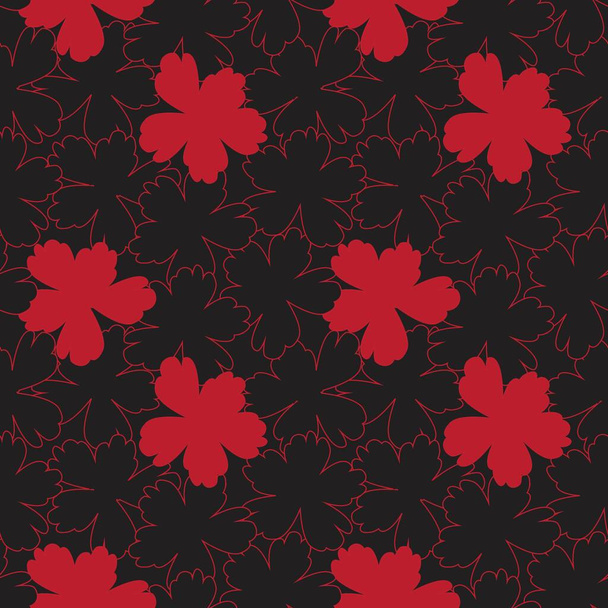 Red Floral brush strokes seamless pattern background for fashion prints, graphics, backgrounds and crafts - Vecteur, image
