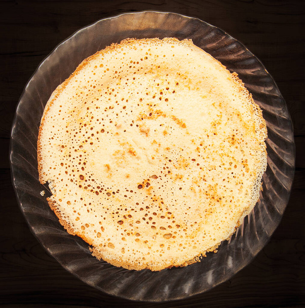Background of homemade Russian pancakes Bliny on Shrovetide - Maslenitsa. - Фото, изображение