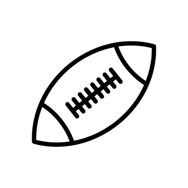 Bola, icono de la línea de fútbol americano. diseño simple editable. Diseño plantilla vector - Vector, imagen