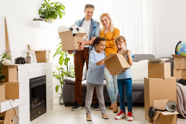 family moving into their new home - Photo, Image