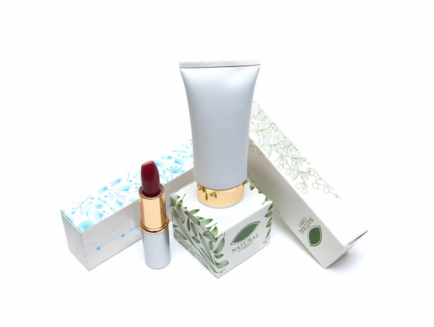 Cosmetics Packaging isolated on white background - Photo, Image